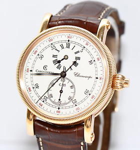 Original Chronoswiss Chronoscope Chronograph Gold Uhr Ref. CH1521R Papiere Bo...