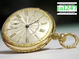 1835 LONDON. J.M FRENCH.18K GOLD HALF QUARTER REPEATING REPEATER POCKET WATCH