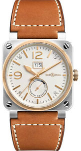 BRAND NEW BELL & ROSS GRANDE DATE AUTOMATIC WATCH | BR-03-90-STEEL-ROSE-GOLD