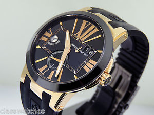 Ulysse Nardin Executive Dual Time 18k Rose Gold Ceramic Bezel 246-00/42 $24,100