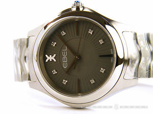 EBEL Wave Stahl Diamanten Ref. 1216307. NEU!