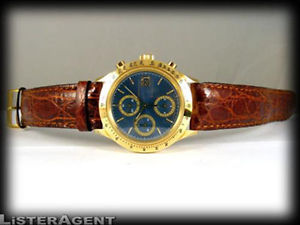HAMILTON Chronograph Gelbgold 18Kt  Blau AUT. NEU!