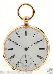 LE ROY & FILS -HOLOGERS DE LA MARINE- TASCHENUHR IN 18ct GOLD 19. JHD - SELTEN
