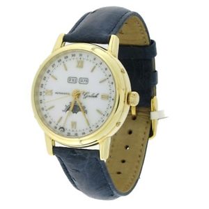 Neue Herrenuhr Golduhr aus 585 Gelbgold Mondphase Doppeldatum