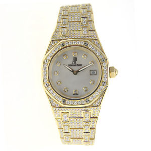 Audemars Piguet Royal Oak Lady Watch  Yellow Gold and Diamonds- 67601BA.ZZ.1230B