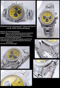 VOLANTE DUTCHMAN CRONOGRAFO OROLOGIO M.384 DIAMANTI PRESE