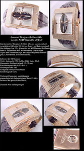 AMMON AUTOMATIQUE SWISS HORLOGERIE DAY/DATE 5 CARAT -BRILLANT PLEIN SCHLIF