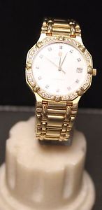 Ladies 18k Yellow Gold Concord Saratoga  Depose Date Diamond Watch