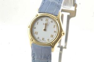 EBEL CLASSIC WAVE 18K 750 GOLD WOMEN'S WATCH TOP CONDITION BRILLINTEN Nacre