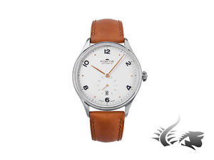 Fortis Hedonist a.m. Automatic Watch, ETA 2895-2, Silver, Leather strap