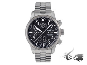 Fortis F-43 Stealth Chronograph Automatic Watch, ETA 7750, Black, Limited Ed.