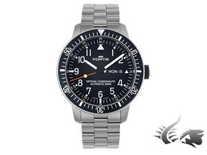 Fortis Official Cosmonauts Titanium Automatic Watch, ETA 2836-2, Black