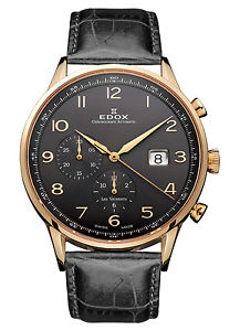Edox Les Vauberts Cronografo Automatico Data 91001 37R GBR