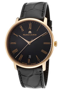 Maurice Lacroix LC6007-PG101-310 Men's Les Classiques Auto Black Leather