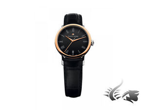 Maurice Lacroix Les Classiques Ladies Automatic Watch, 18Kt Rose gold, Black