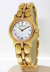 Bertolucci Ladies Pulchra 18k Yellow Gold Diamond MOP Quartz Watch 8055
