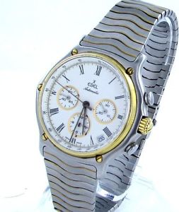 Ebel El Primero Chronograph Automatic Men's Watch Steel/Gold Box Documentation