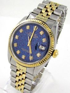 Rolex Datejust Orologio Da Uomo con diamanti Acciaio/Oro Ref. 1601