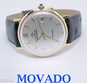 18k MOVADO KINGMATIC CHRONOMETER Automatic Watch 1960s Cal.1538 SERVICED* RARE