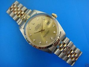 Rolex Datejust Orologio Da Uomo con diamanti Acciaio/Oro Ref. 16013