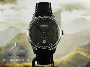 Fortis Tycoon Date p.m. Automatic Watch, ETA 2892-A2, Sunburst Anthracite