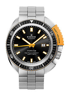 Edox Idro-Sub Automatico Da Sub Orologio da uomo 80301 3NOM NIN