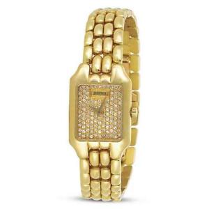NOS 18k Gold JUVENIA Ladies watch Ref.11537 with Diamond Dial
