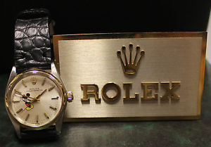 ROLEX OYSTER PERPETUAL REF. 6548 MICKEY MOUSE WATCH UHREN MONTRE STEEL GOLD ORO