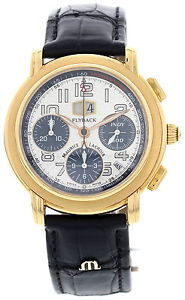 Men's Maurice Lacroix Flyback Chronograph 18K Rose Gold Watch