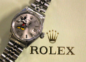 ROLEX DATE MICKEY MOUSE ACCIAIO REF. 6519 WATCH UHREN STEEL AUTOMATIC TOPOLINO