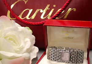 OROLOGIO CARTIER LADY ACCIAIO STEEL WATCH ORIGINAL UHREN MOTHER PEARL MADREPERLA