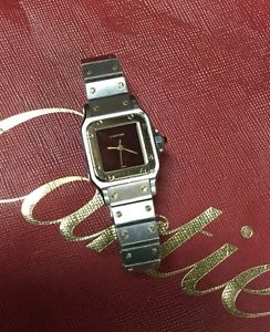 SANTOS LADY CARTIER OROLOGIO WATCH UHREN  ACCIAIO E ORO GOLD STEEL OROLOGIO