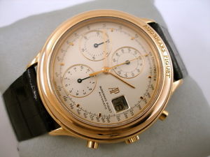 AUDEMARS PIGUET HUITIEME 18K CHRONOGRAPH AUTOMATIK MANUFAKTUR HERREN ARMBANDUHR
