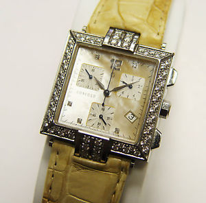 Concord La Scala 1.14CT Diamond Chronograph Watch MOP SS Quartz MSRP-$10,000