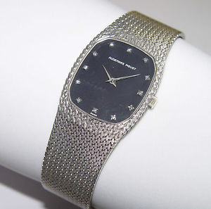 Audemars Piguet 18K Gold Vintage Watch w/diamond dial 27x35MM Manual wind 86g