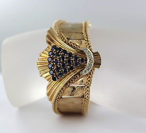14kt Gold Diamond & Topaz Watch/Bracelet