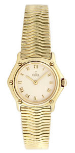 Ebel 1911 Classic Wave 18k Gold Watch Sportwave Bracelet Quartz