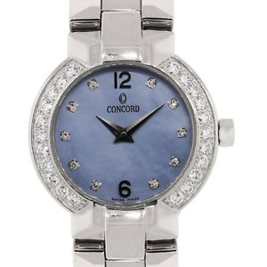 Concord La Scala Blue MOP Diamond Dial & Bezel Ladies Watch
