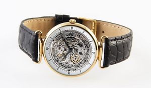 Wunderschöne Skelett Herren Armbanduhr Swiss Made Automatic