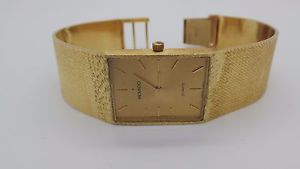 STUNNING 14K YG MEN'S MOVADO SOLID GOLD WATCH 7.75" LONG  B45059-1