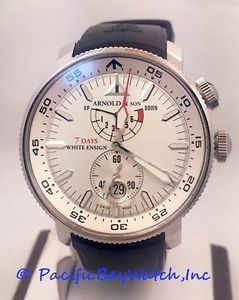 Arnold & Son 7 Days White Ensign $11,100.00 Stainless Steel 45mm gent's watch.
