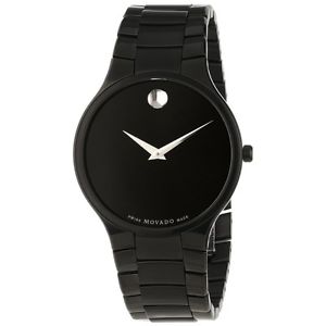 Movado Mens 0606594 Serio Black PVD Watch