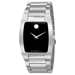 Movado Mens 0606499 Fiero Tungsten Carbide Black Museum Dial Bracelet Watch