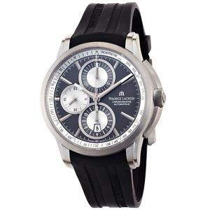 Maurice Lacroix Mens PT6188-TT031830 Pontos Pontos Black Silicone Strap Watch