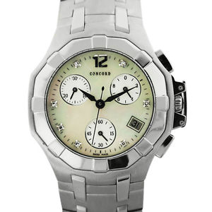 Concord Saratoga Ladies Stainless Steel Chronograph Watch