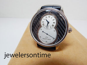 Jaquet Droz 18K white gold Grande Seconde Carbone limited to 88 pieces b/p