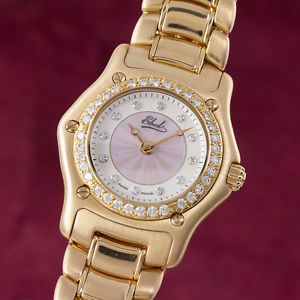 EBEL LADY 18K (0,750) ROSÉ GOLD 1911 DAMENUHR DIAMANTEN LIMITIERT VP: 14500,- EU