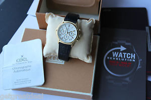 EBEL AUTOMATIC MENS CHRONOGRAPH WATCH 18K 750 Yellow GOLD 8134901 Caliber