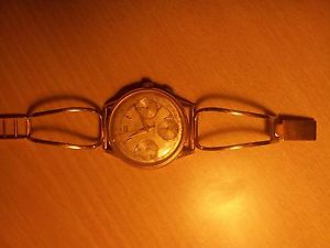 eberhard cronografo extra-fort oro chronograph gold vintage extra fort