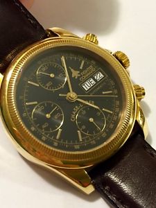 Luxury Chase Durer Pilot Fighter Command 18K gold watch chronograph tachymeter